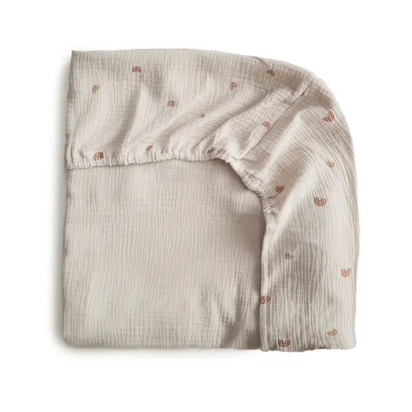 Mushie Extra Soft Muslin Crib Sheet