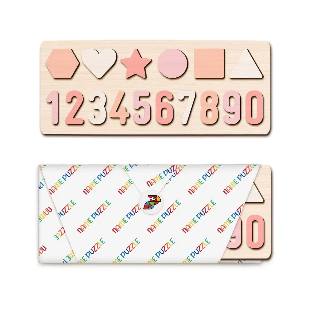 Numbers and Shapes Wooden Educational Puzzle