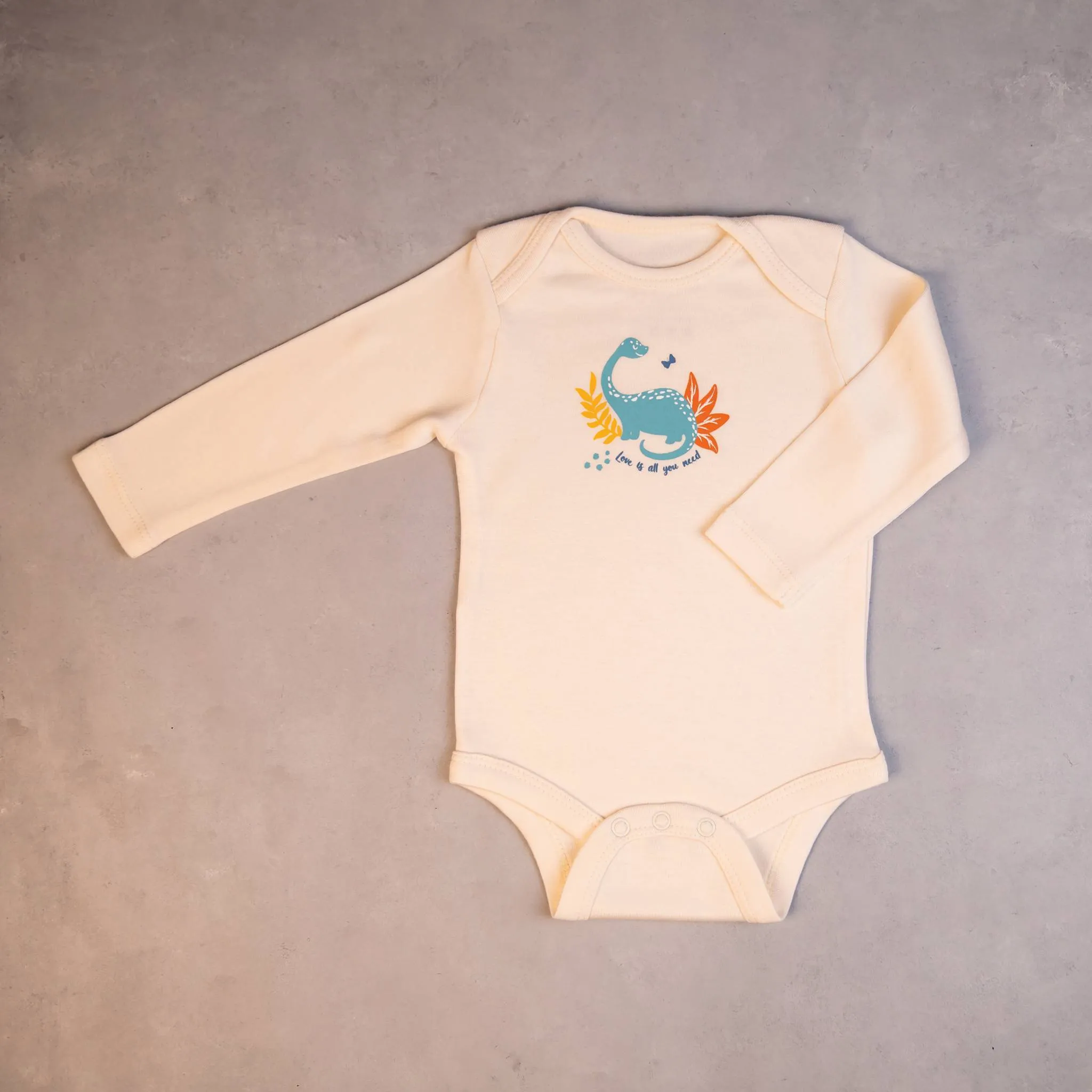Organic Long Sleeve Body Baby Dino