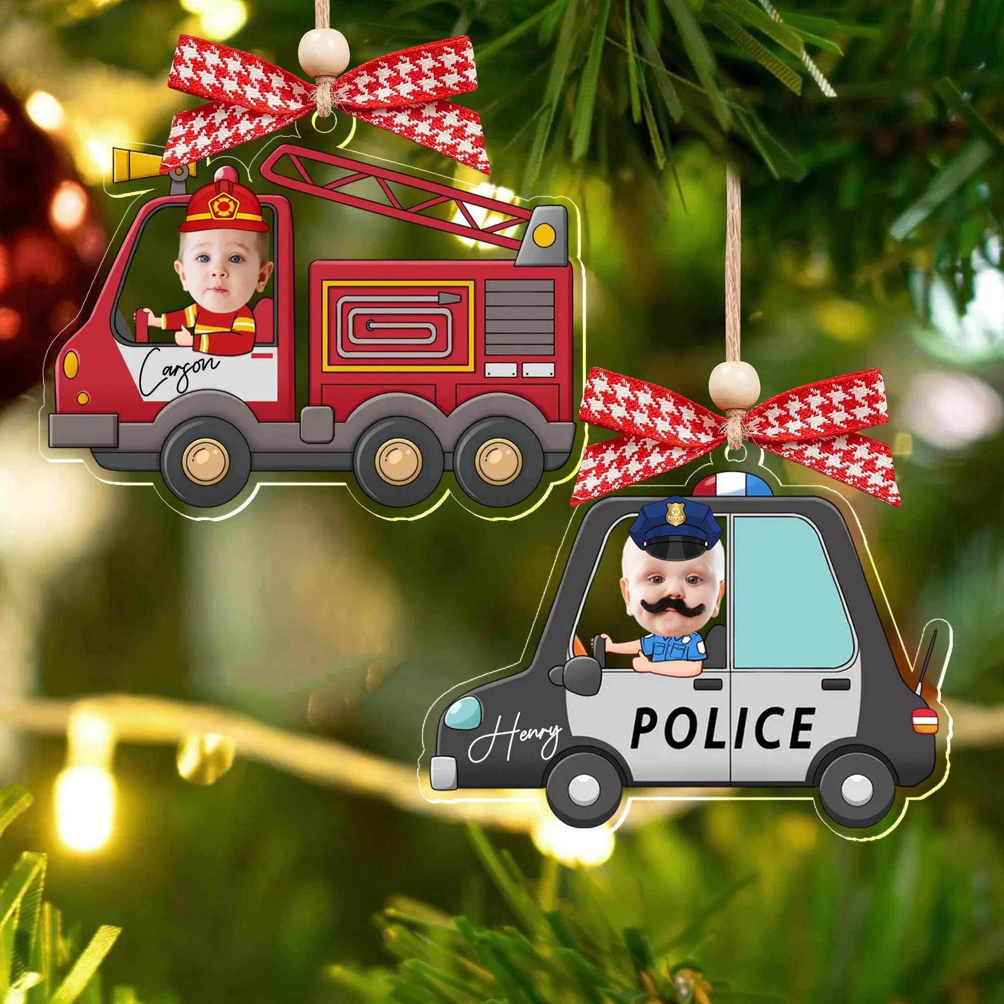 Personalized Drive Safe Daddy Car Hanger, Custom Car Baby Photo Ornament CF540