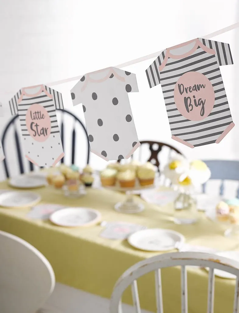 Pink Baby Romper Shaped Garland