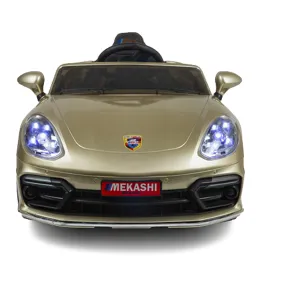 Ride-on Battery Operated Car with LED Headlights & Rear Lights (Gold) | MKS_002(D) | COD not Available