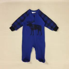 Royal Blue Wild One Zip Footie