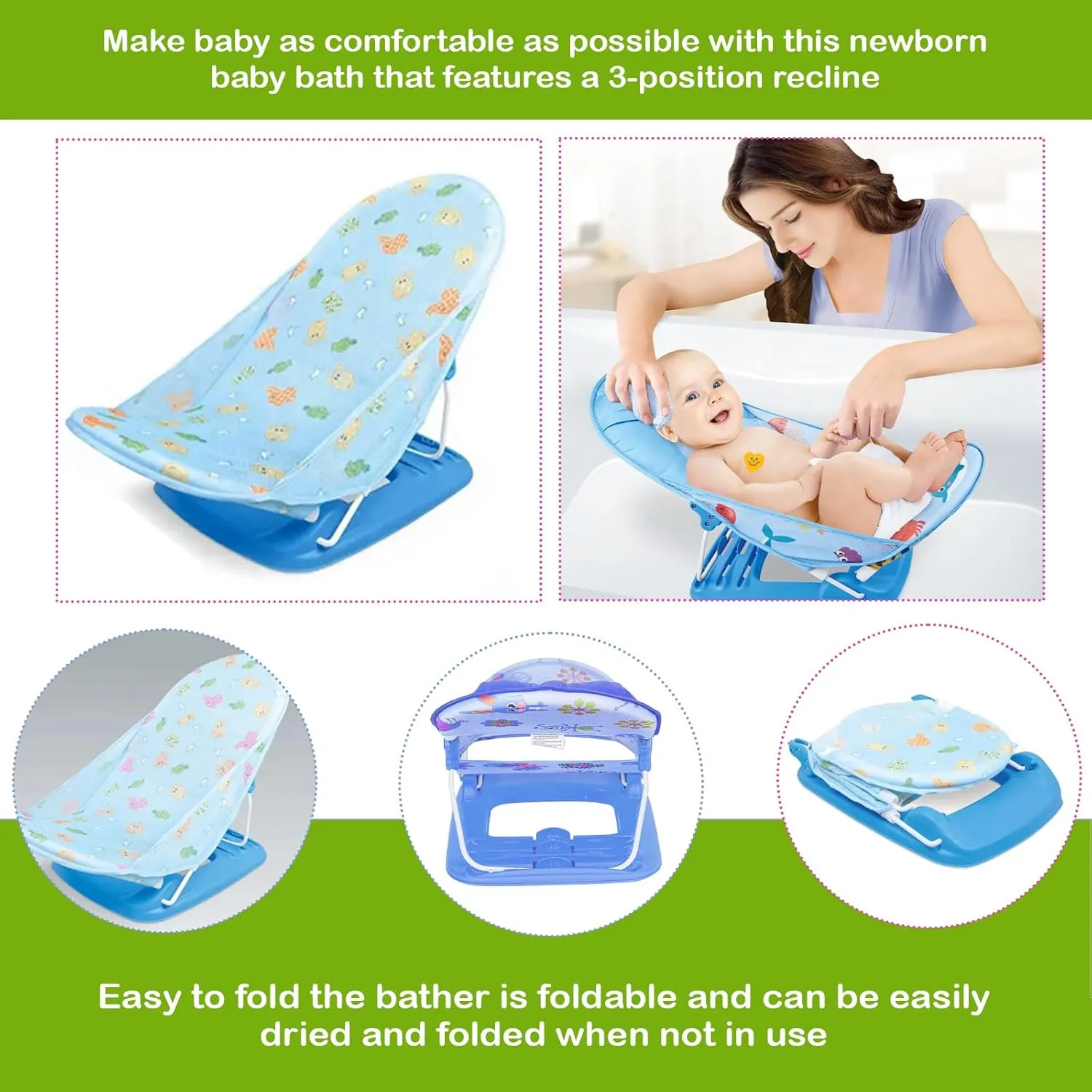 Safe-O-Kid® Baby Bather- L. Blue