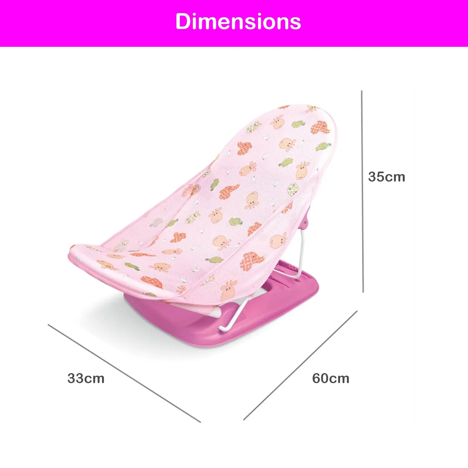 Safe-O-Kid® Baby Bather-L. Pink