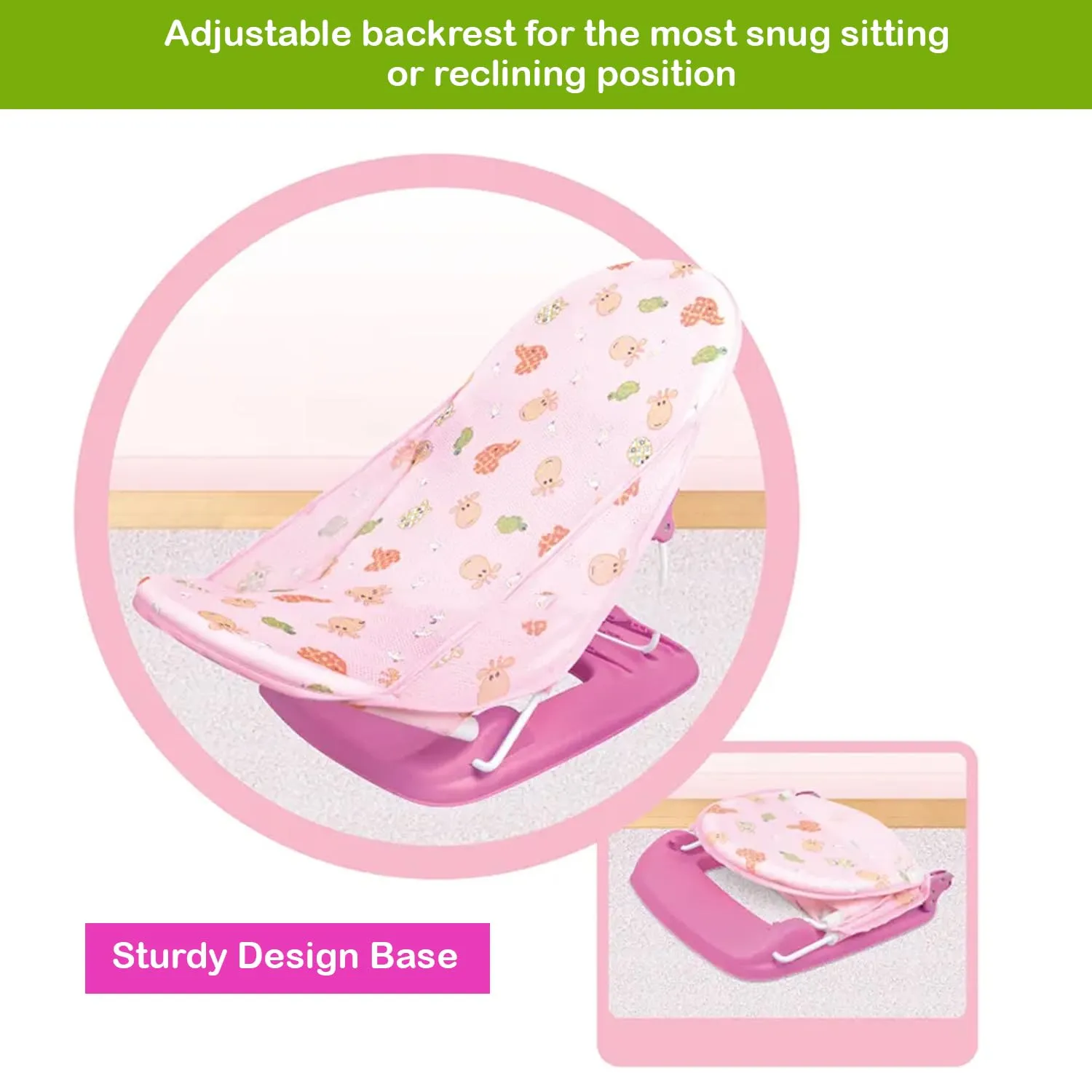 Safe-O-Kid® Baby Bather-L. Pink