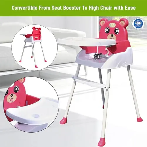 Safe-O-Kid- Feeding High Chair, Weight Up to 15 Kgs-Red