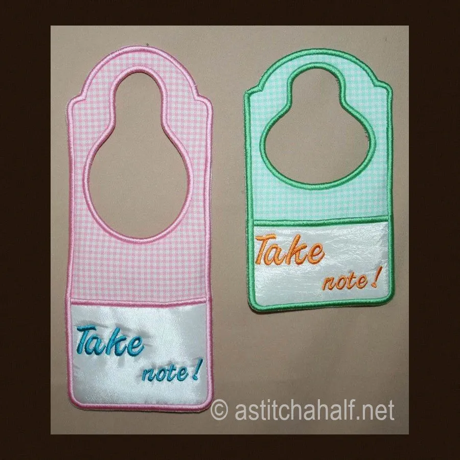 Take Note Door Hanger