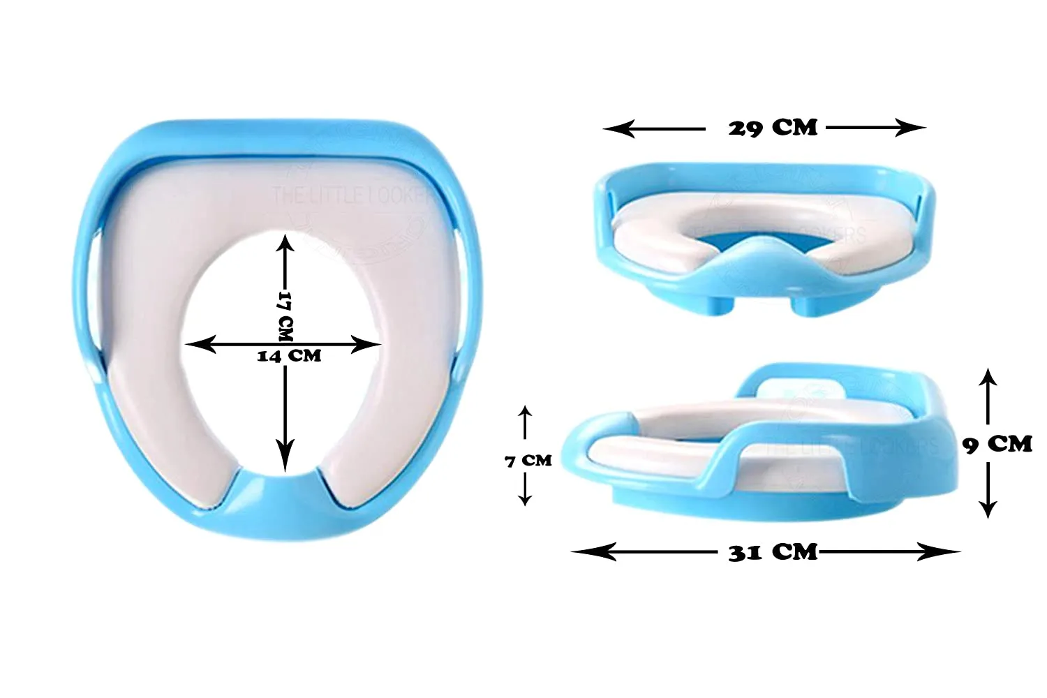 THE LITTLE LOOKERS Premium Padded, Soft, Comfortable, and Durable |Toilet Training | Full Cushion Assorted Potty Trainer Seat with Handle