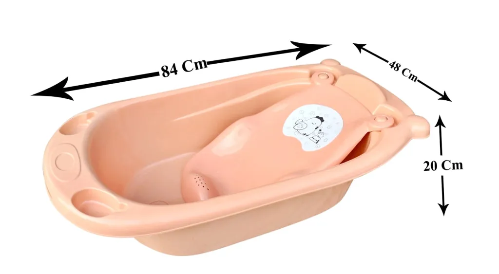 The Little Lookers Smart Clean Big Size Bath Tub for Baby with Anti Slip/Baby Bath Tub for Newborn/Infants Portable Baby Bath Tub for 0-2 Years Old Baby