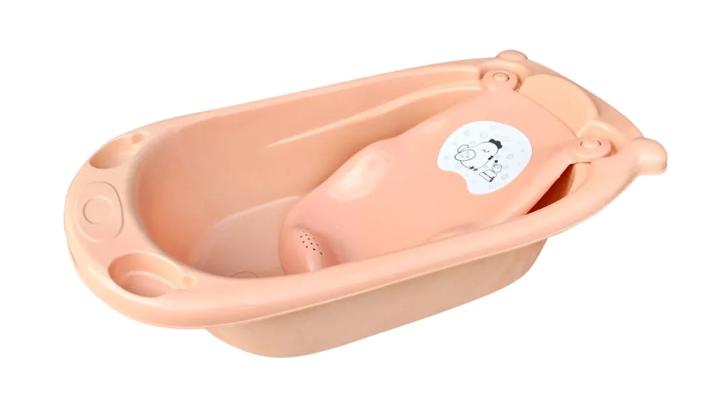 The Little Lookers Smart Clean Big Size Bath Tub for Baby with Anti Slip/Baby Bath Tub for Newborn/Infants Portable Baby Bath Tub for 0-2 Years Old Baby