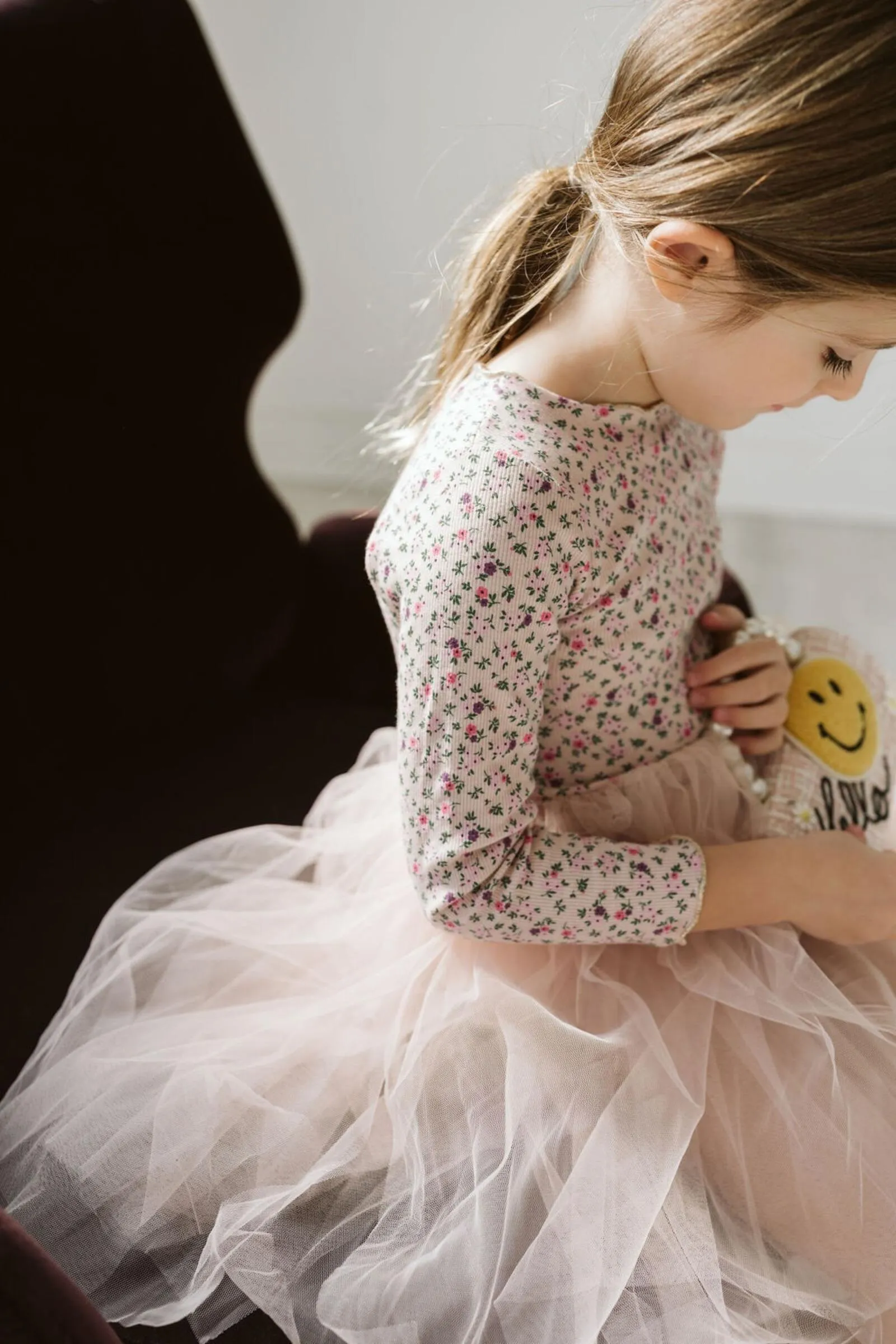 Tutu Dress | Long Sleeve Poppy Print | Petite Hailey