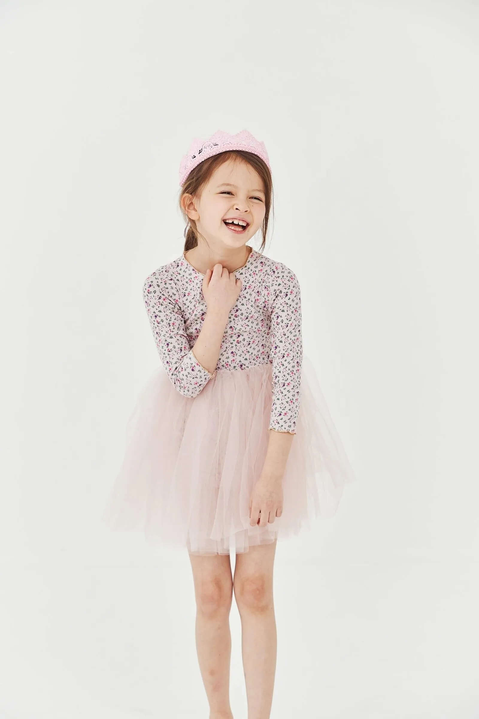Tutu Dress | Long Sleeve Poppy Print | Petite Hailey