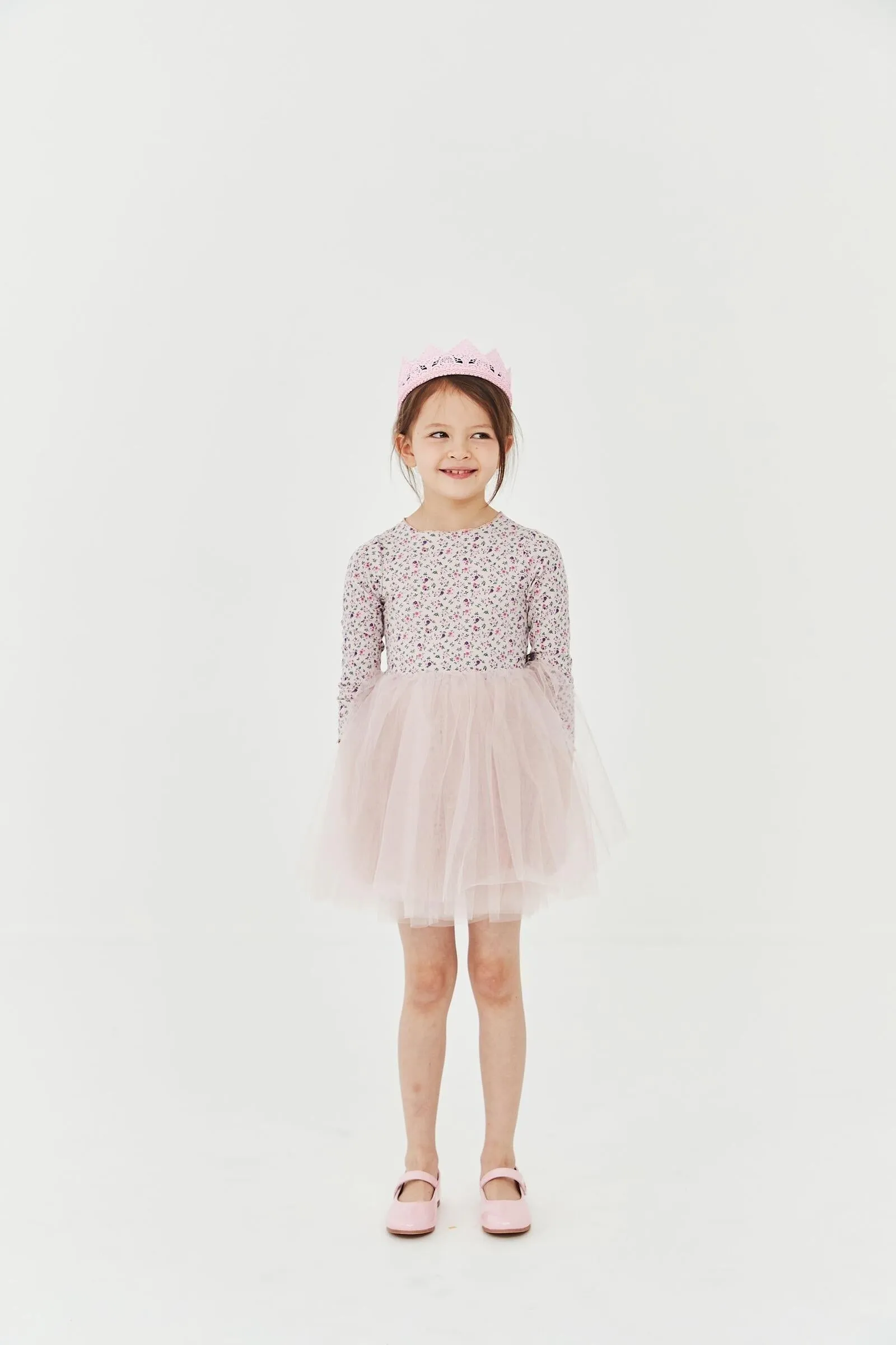 Tutu Dress | Long Sleeve Poppy Print | Petite Hailey
