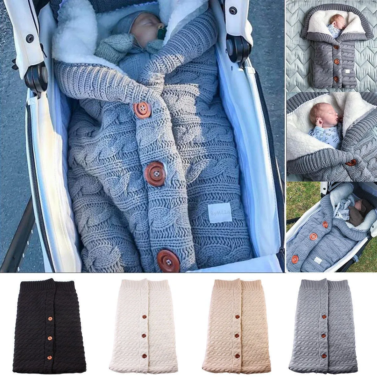 Winter Crocheted Baby Sleep Sac