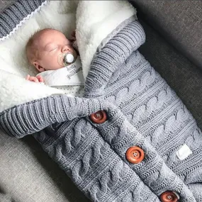 Winter Crocheted Baby Sleep Sac